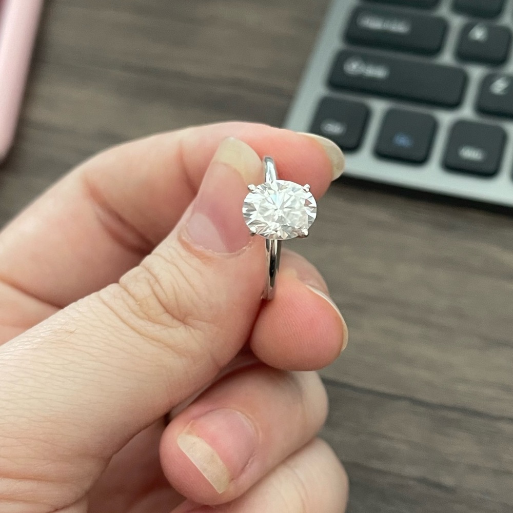 3 CT Moissanite Ring, size 10 - Picture 2 of 5